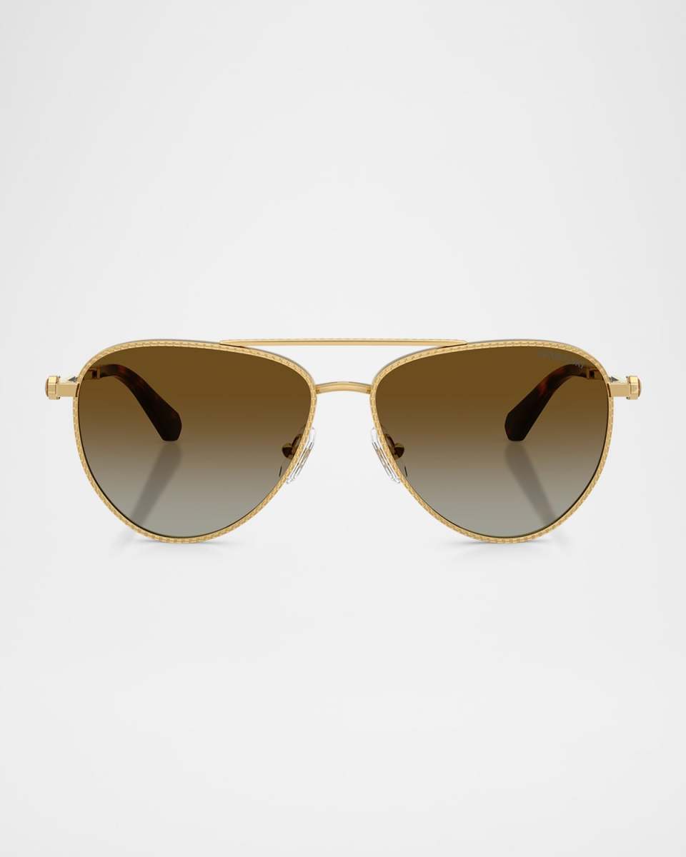 SK7031 Crystal Metal Aviator Sunglasses